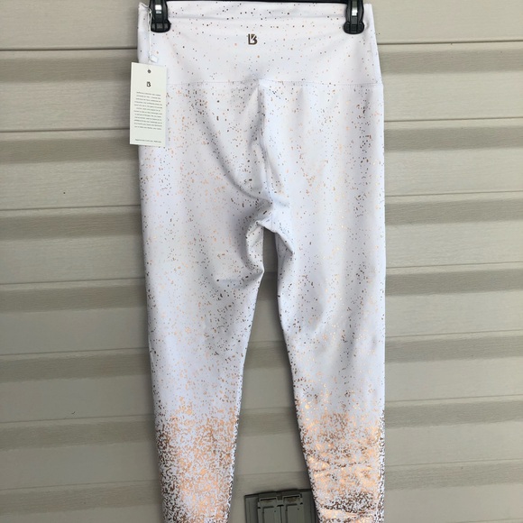 Buffbunny Collection Pants - Buffbunny White Rose Gold Legging Size Large NWT